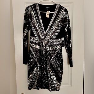 Express long-sleeve dress.